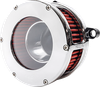 FEULING PARTS BA Air Cleaner Kit - Chrome/Clear with Red Filter - M8 5478