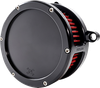 FEULING PARTS BA Air Cleaner Kit - Black with Red Filter - M8 5473
