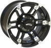AMS Wheel - Roll'n 104 - Front/Rear - Machined Black - 12x7 - 4/156 - 4+3 2748-031AB