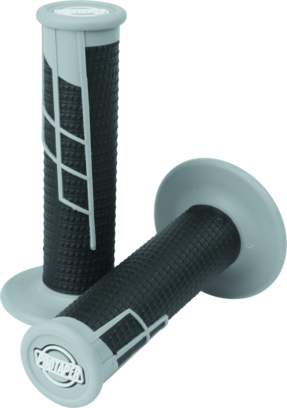 ProTaper Clamp-On 1/2 Waffle Grip - Gray/Black for Honda CRF250X & CRF450X