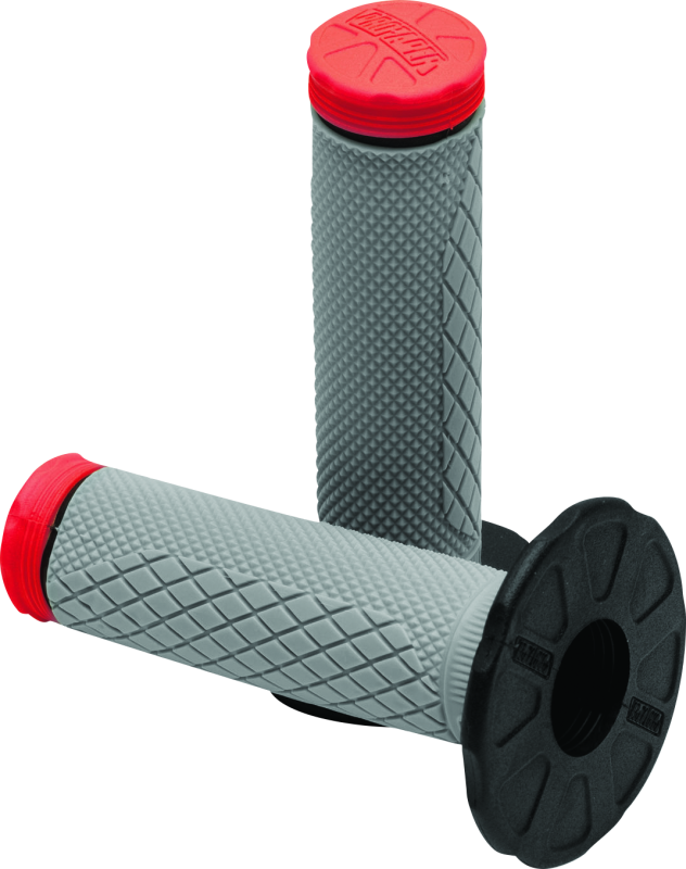 ProTaper Tri Density Full Diamond MX Grips - Red for Superior Control and Comfort