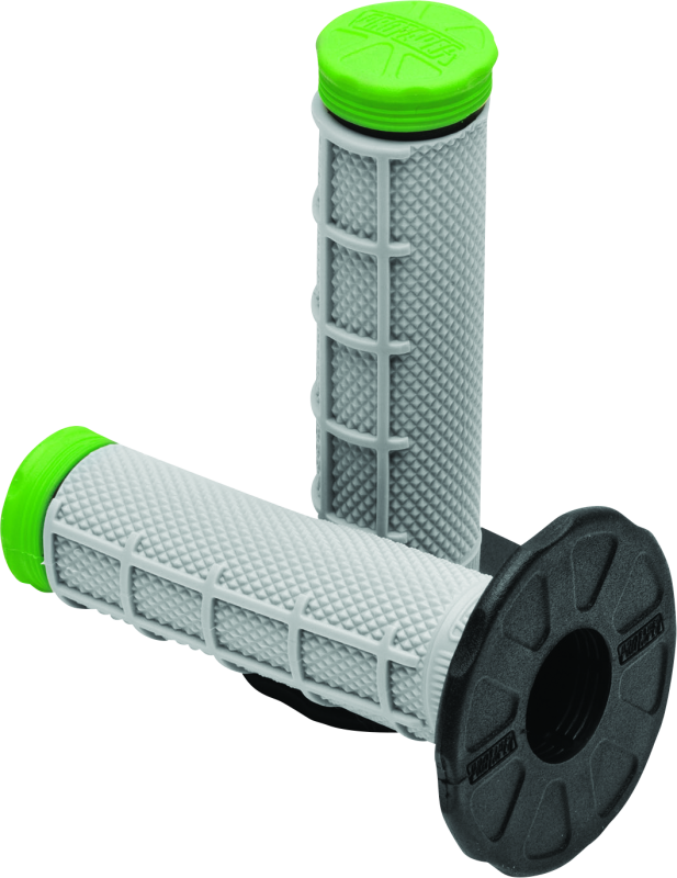 ProTaper Tri Density MX 1/2 Waffle Grips - Green for Motocross and Offroad