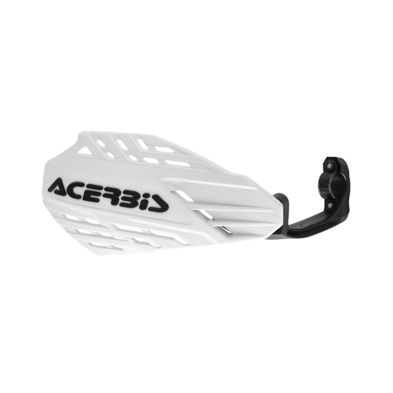 Acerbis Linear Vented Handguard - White and Black for Powersports Vehicles
