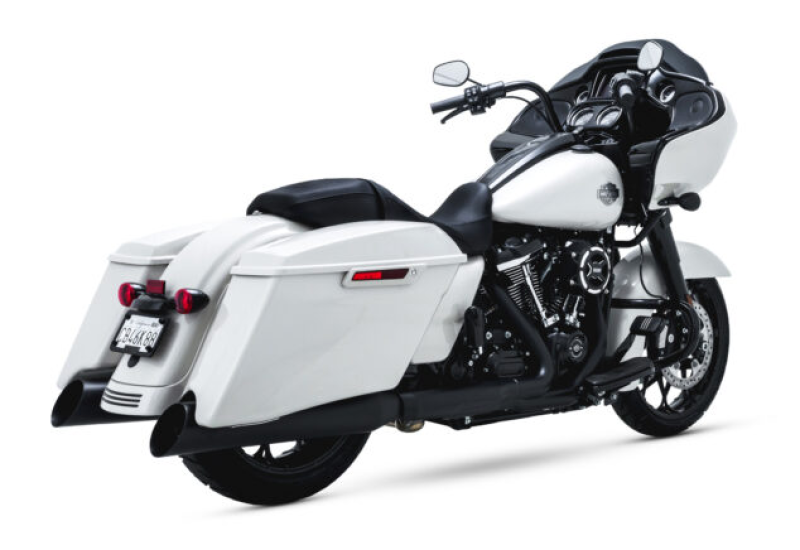 Vance and Hines Oversized 450 black slip on touring mufflers black ceramic finish with billet end caps