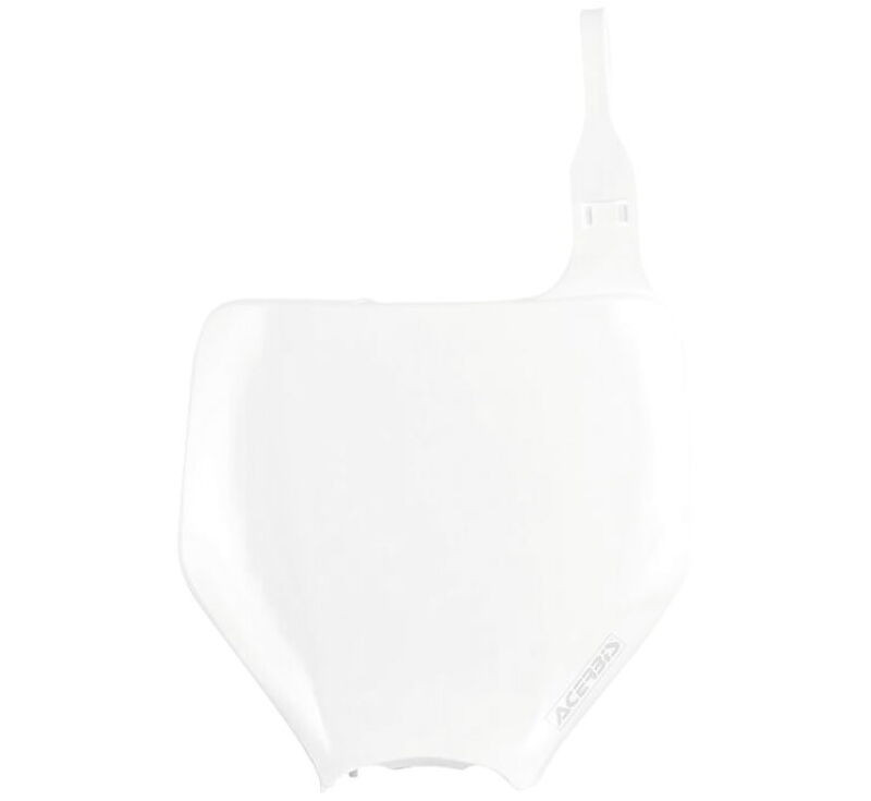 Acerbis Kawasaki KX/KXF and Suzuki RMZ250 Front Number Plate - White (Part #2042310002)
