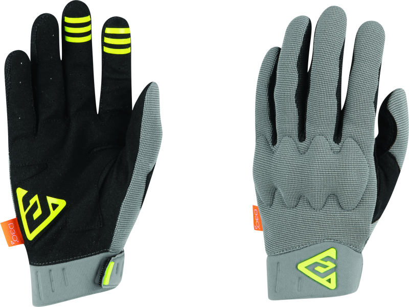 Answer Paragon Gloves Hyper Acid/Grey – Small Powersports Racing Gloves with D30 Knuckle Protection and Silicone Grippers