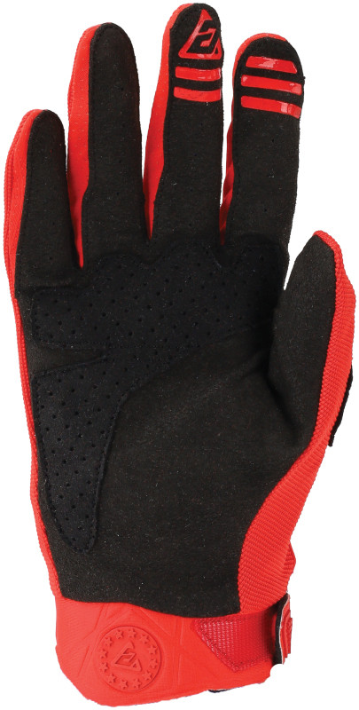 Answer Peak Youth Gloves - Red and Black, Size XS for Powersports Protection