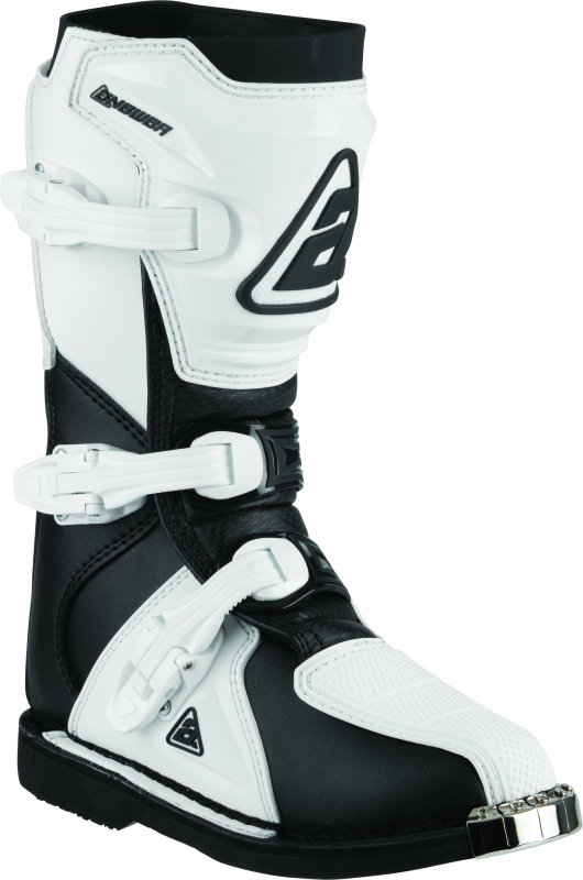 Answer AR1 Youth Motorcycle Boots – Black and White, Part #446651