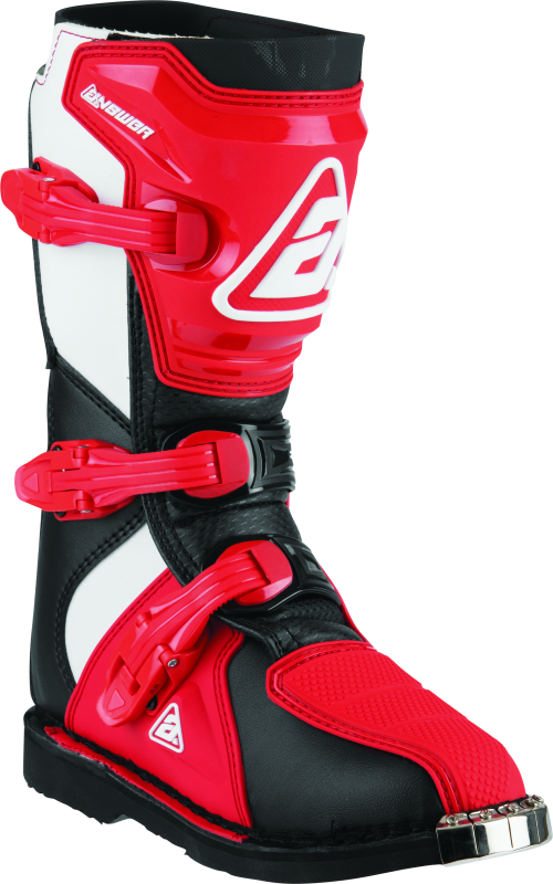 Answer AR1 Youth Motocross Boots Black and Red – Part Number 446642