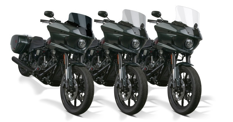 National Cycle N20441 VStream Quantum Plus Mid Windshield for Harley-Davidson Low Rider ST – Light Gray Tint