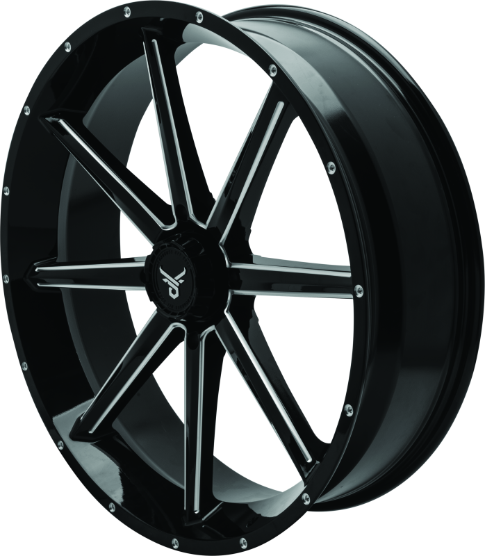 QuadBoss Slicer 24x7 Off-Road Wheel with Limited Edition QuadBoss Bull Logo Center Caps