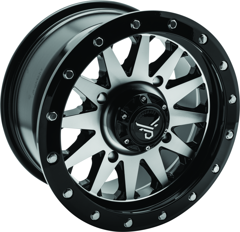 QuadBoss Wagon 14x7 4+3 4/156 Black Machined Wheel – Lightweight Aluminum Performance Rim