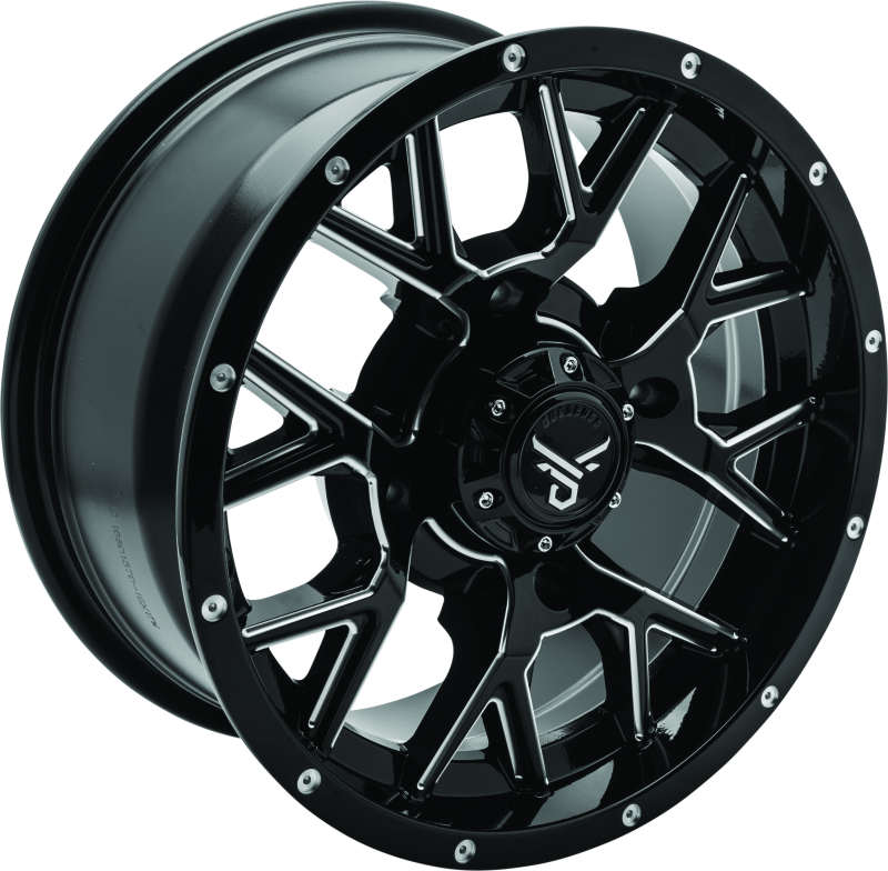 QuadBoss Barbwire 15x7 - 4+3 - 4/156 Milled Aluminum Wheel