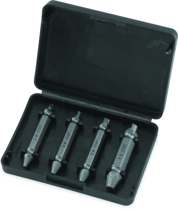 BikeMaster 4-Piece Screw Extractor Set Part Number 152478 for Powersports Applications
