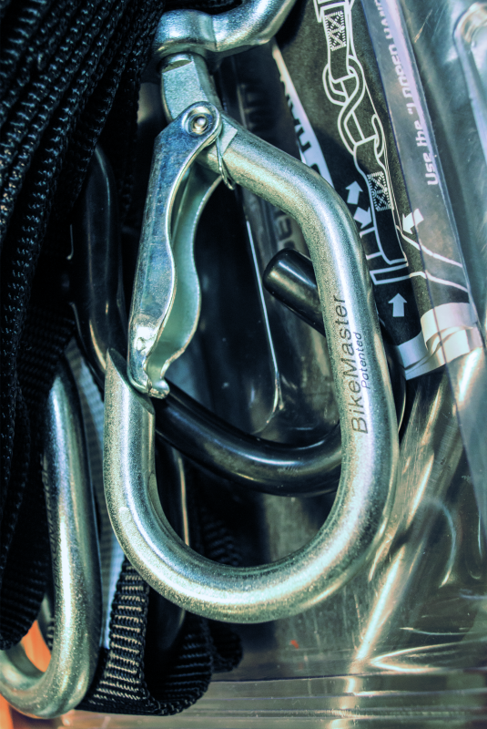 BikeMaster Tiedown 1-1/2 inch Swivel Soft Hook - Black