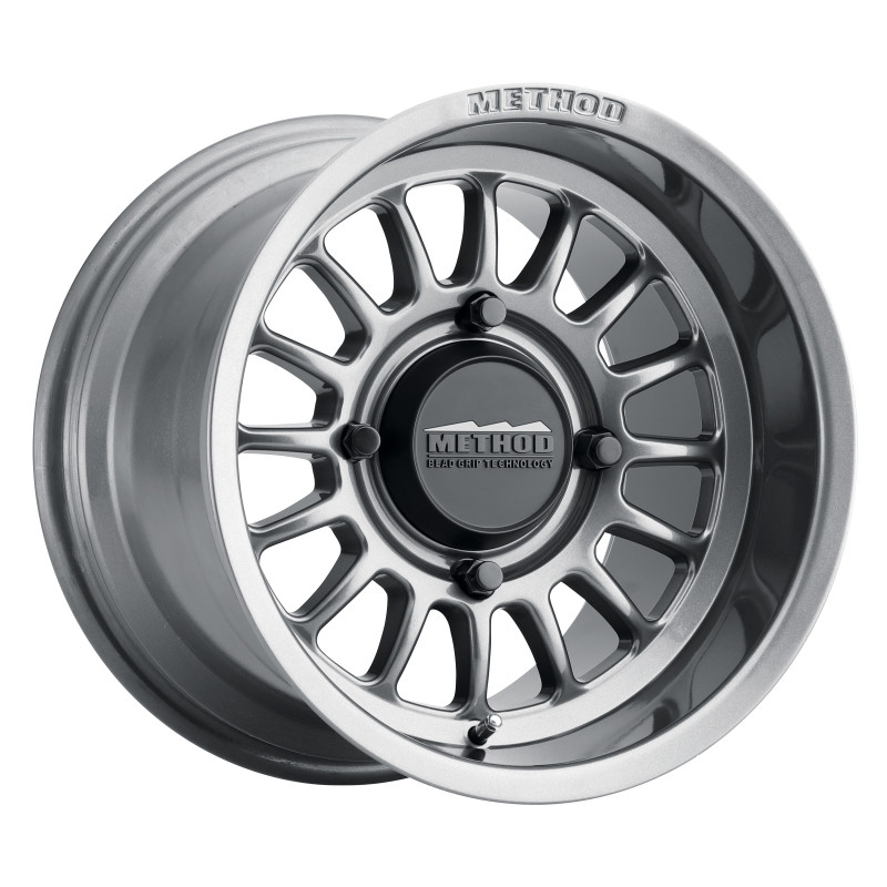 Method Wheels MR411 Bead Grip 15x7 Powersports Wheel with Gloss Titanium Finish