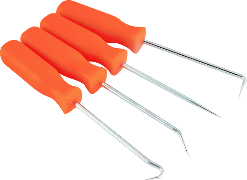 BikeMaster 4-Piece Mini Hook and Pick Set for Powersports Maintenance