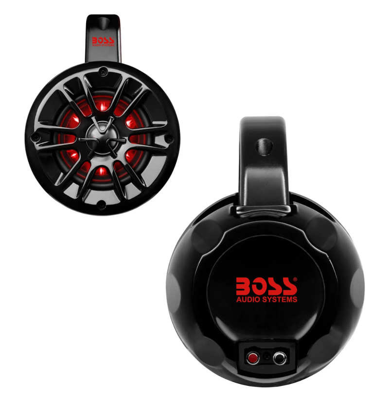 Boss Audio Systems MRWT40RGB Marine Wake Tower Speakers – 4 Inch 2-Way Waterproof PowerSports Speaker Pair with RGB Lighting
