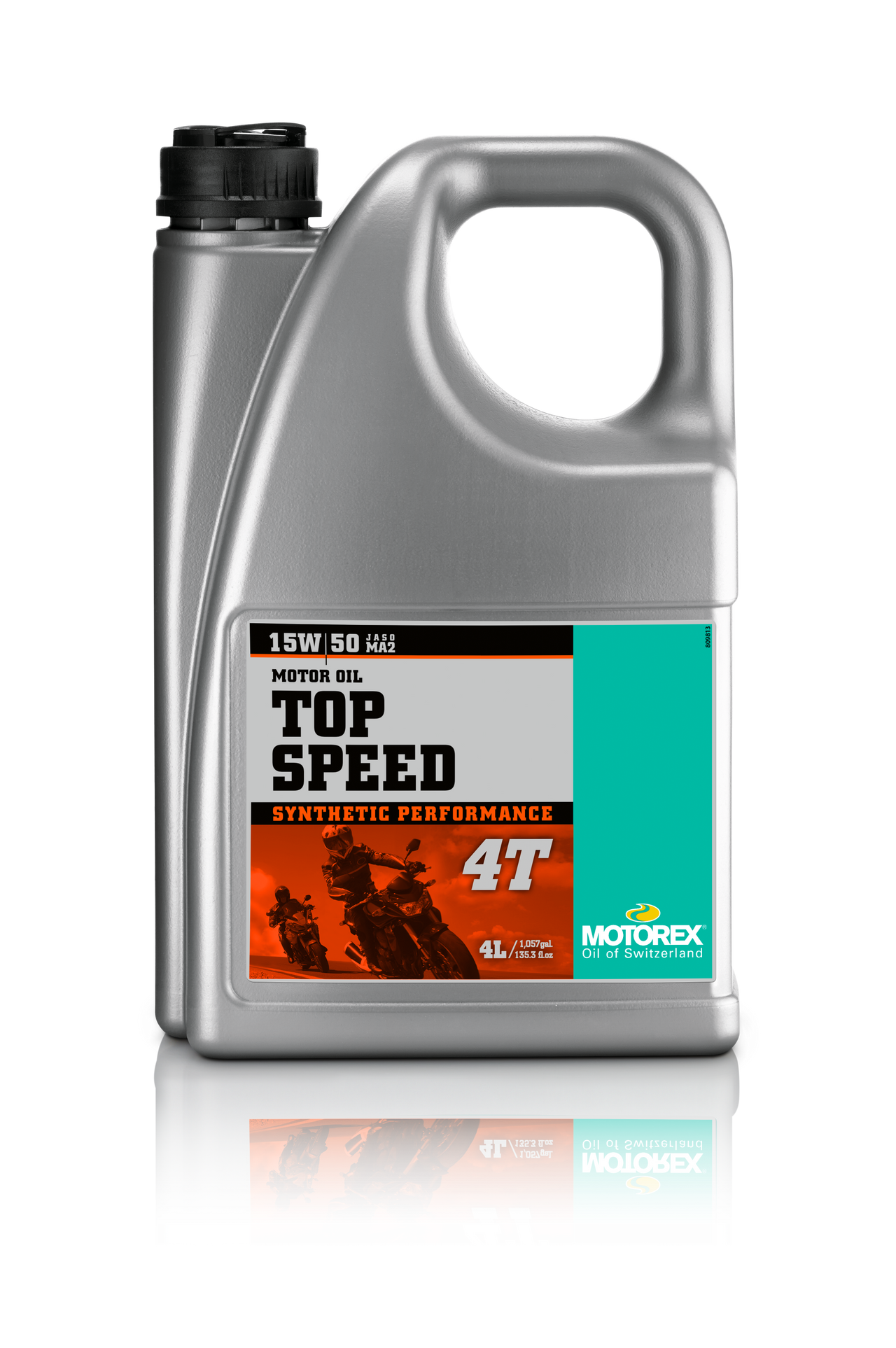 Motorex Top Speed Motor Oil 15W50 for 4-Stroke Engines, 4L (Case of 4)
