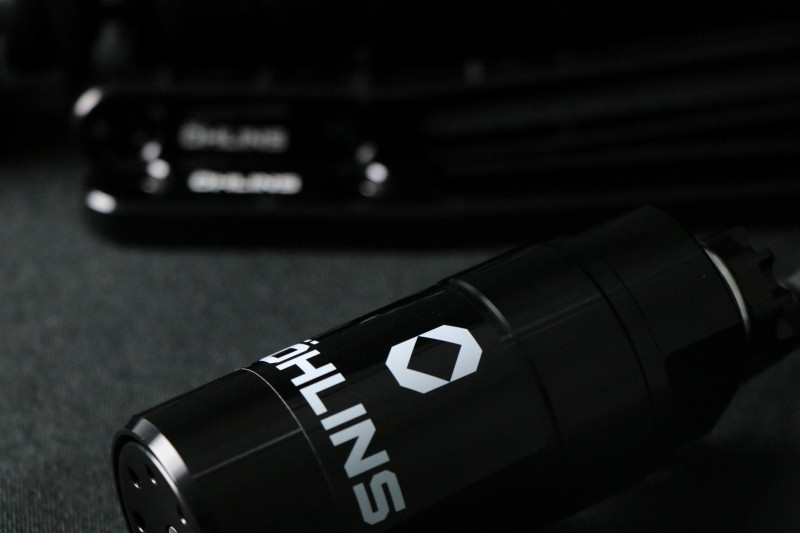 Ohlins Harley-Davidson FL Touring STX 36 Twin Blackline 12-inch Reservoir Shocks - Standard Springs