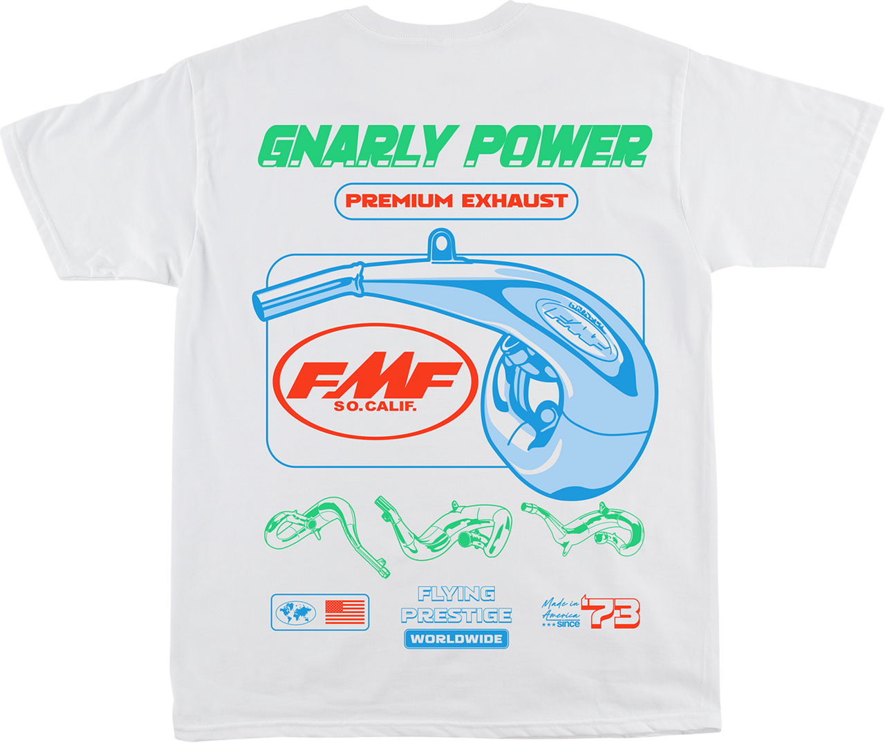 FMF Gnarly Power T-Shirt - White - Large SP26118900WHTL