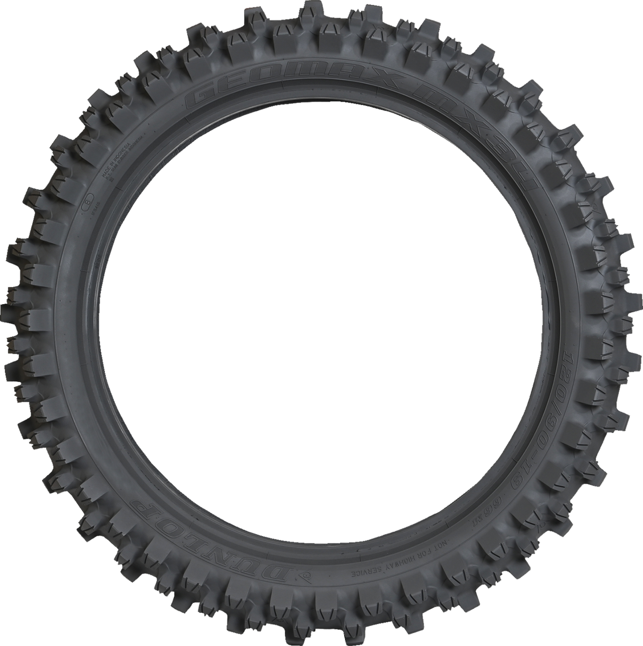 Dunlop Geomax MX34 rear off-road dirt bike tire size 110 90-19 62M tube type part 45273515