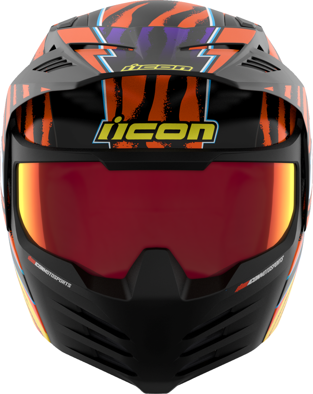 ICON Elsinore™ Helmet Rad Dawn Orange 3XL - Lightweight MX Helmet with Modular Face Mask and Premium Comfort