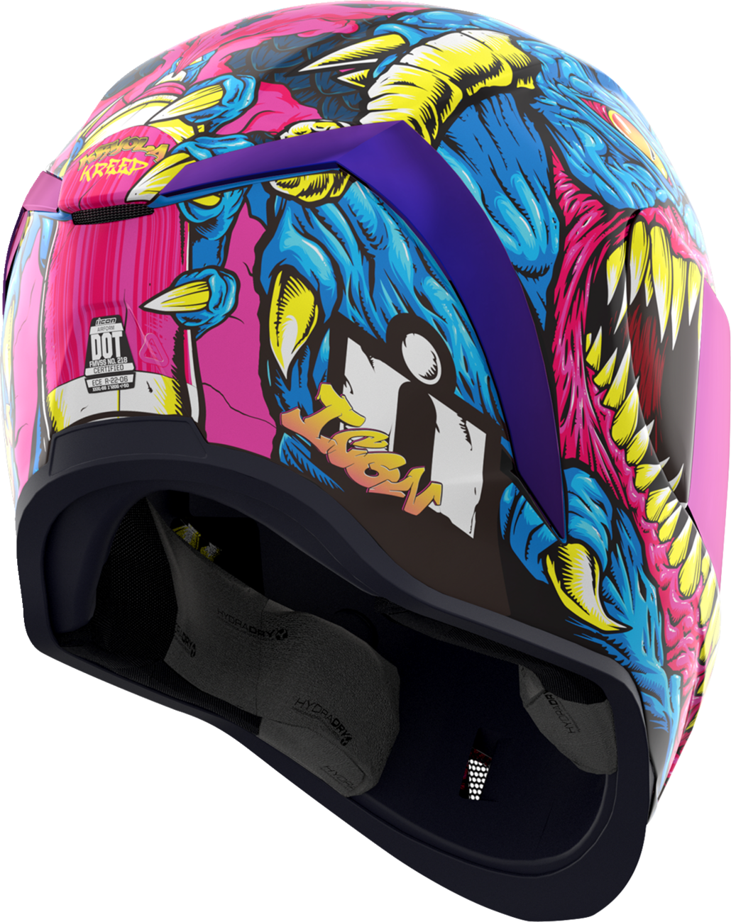 ICON Airform™ Kryola Kreep MIPS® Helmet - Blue, XL with Removable Dropshield and Bluetooth Compatibility
