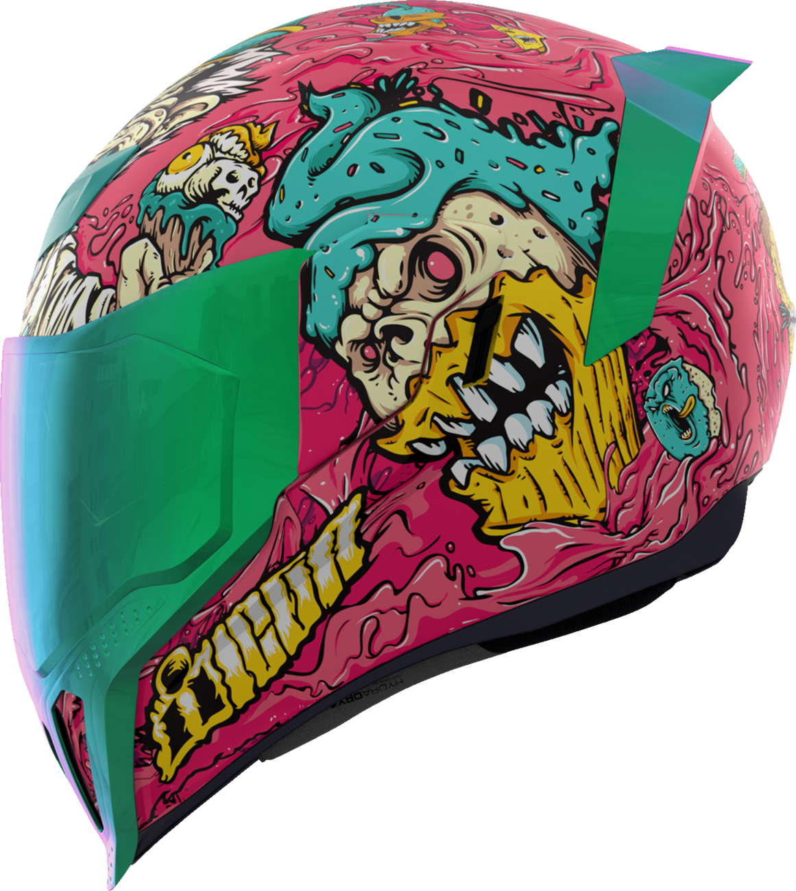 ICON Airflite™ Helmet Snack Attack MIPS® Pink XL with Fog-Free Dropshield and Advanced Ventilation