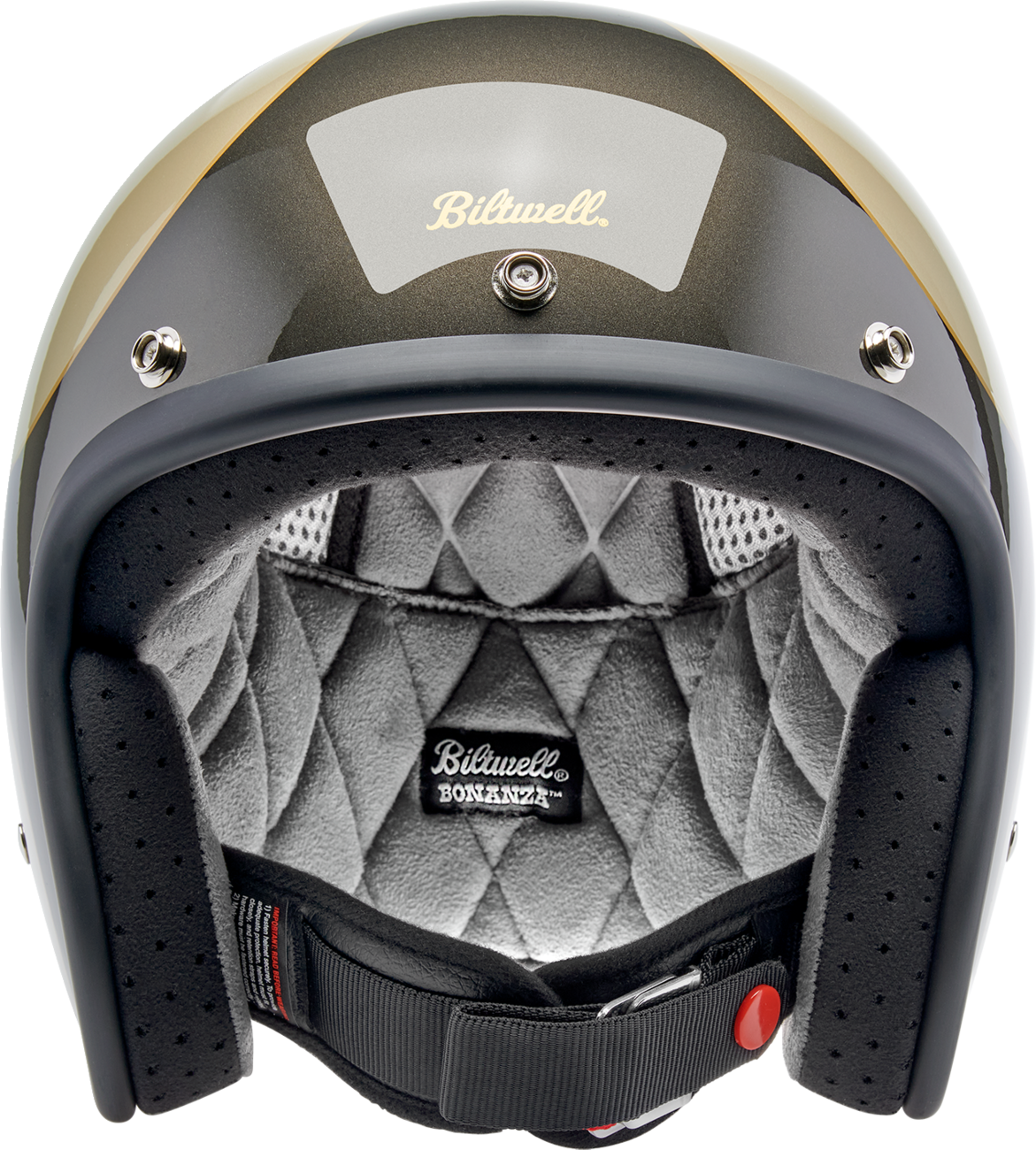 BILTWELL Bonanza Helmet - Scallop in Metallic Charcoal/Champagne, XL (Part Number: 1001-589-205)