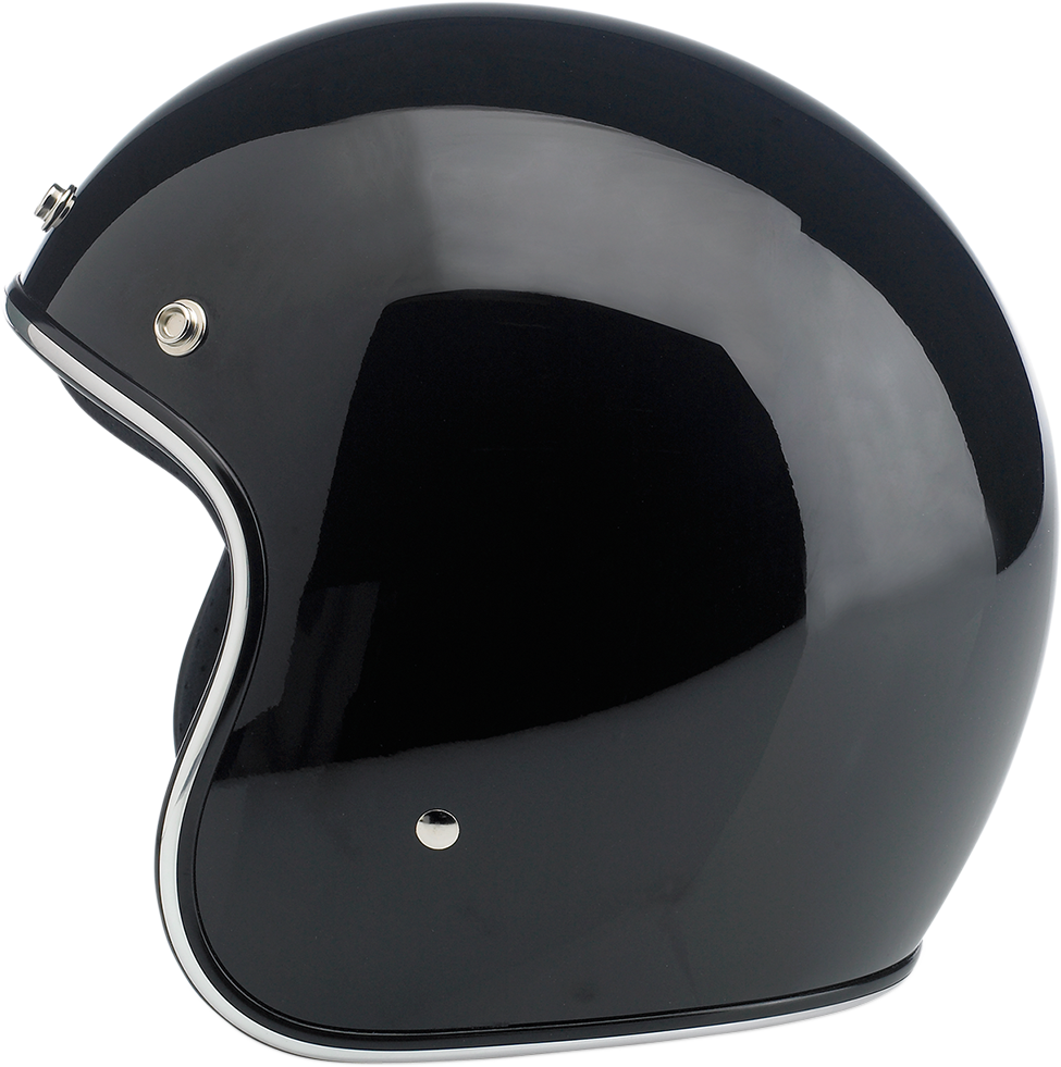 Biltwell Bonanza Helmet - Gloss Black, Large (Part Number 1001-101-204)