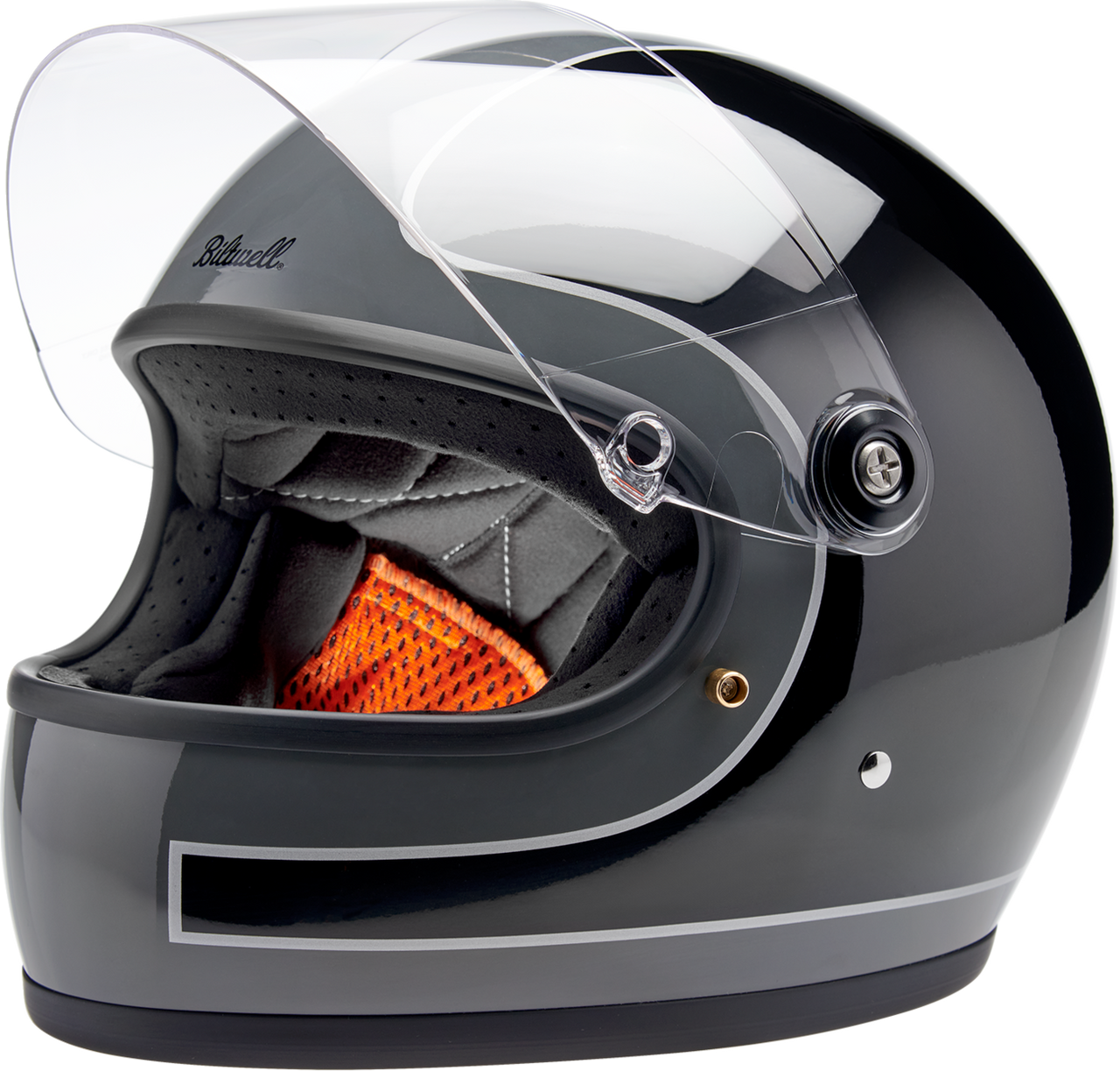 BILTWELL Gringo S Helmet - Tracker - Gloss Storm Gray/Black - Small 1003-562-502