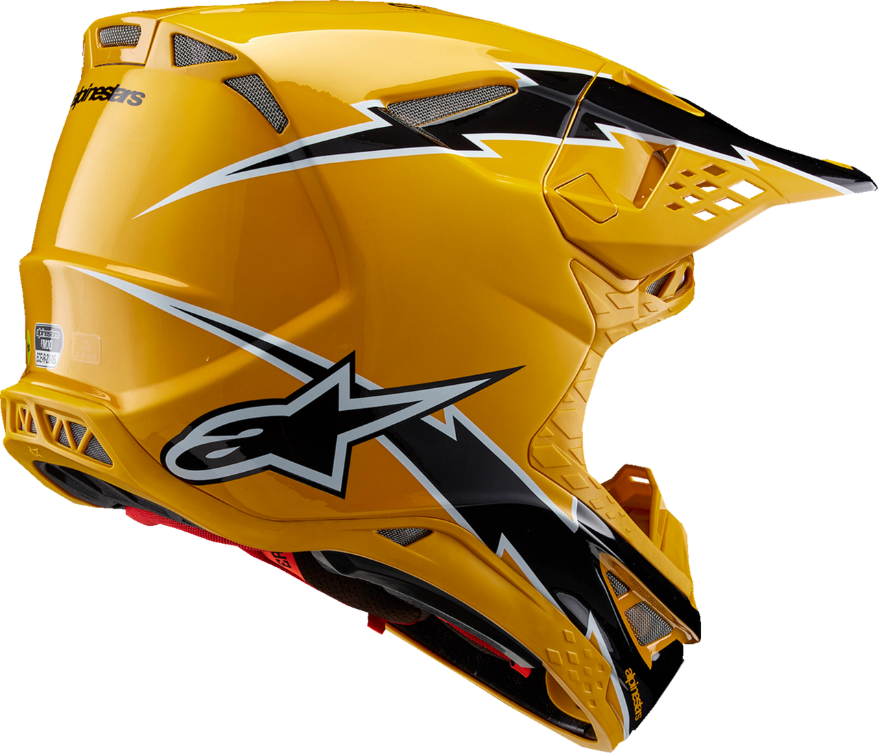 Alpinestars Supertech M10 Helmet - Ampress MIPS® - Gloss Black and Yellow - Medium