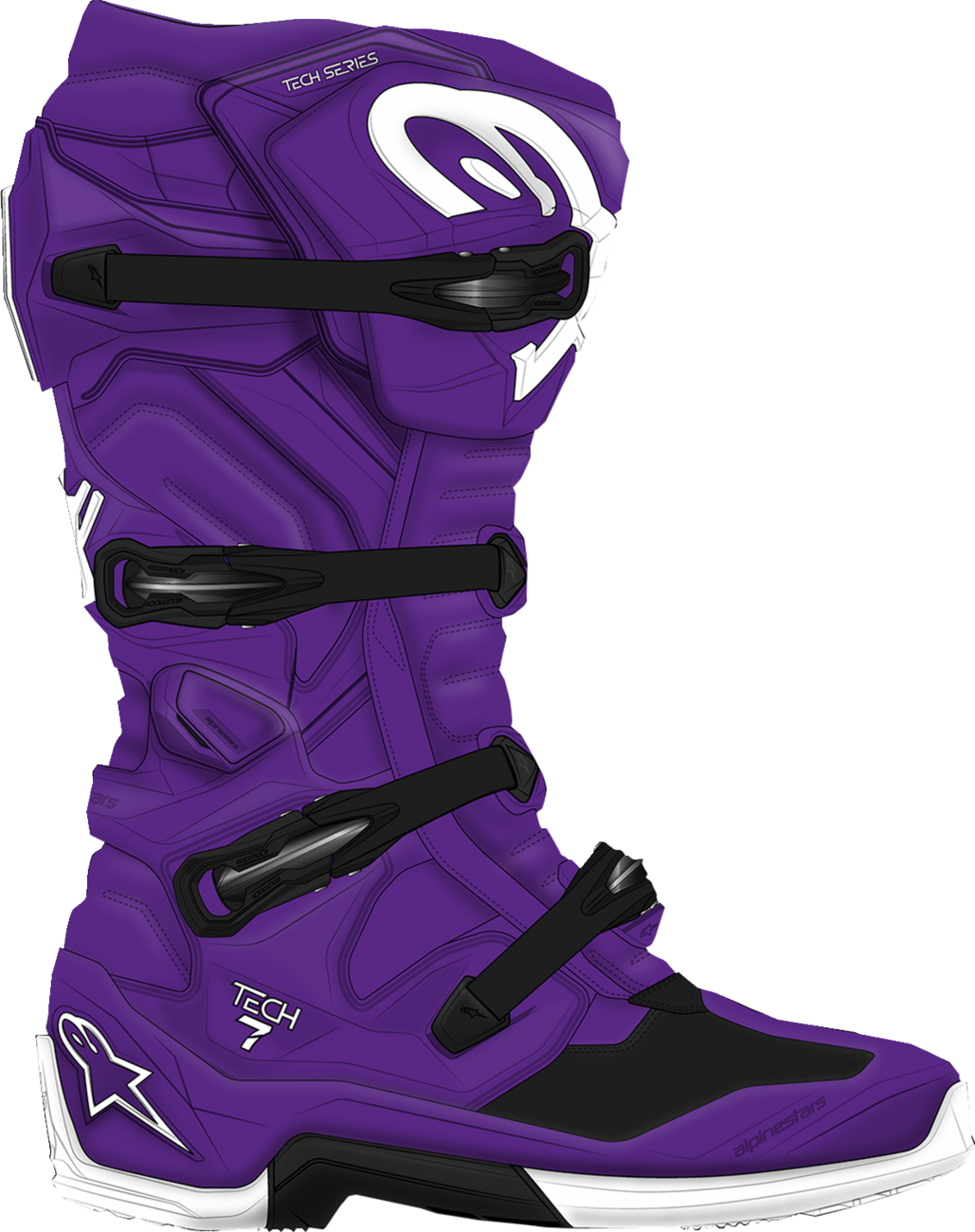 Alpinestars Tech 7 Off-Road Motorcycle Boots - Purple, US 8 / EU 42 (Part Number: 2012025-38-8)
