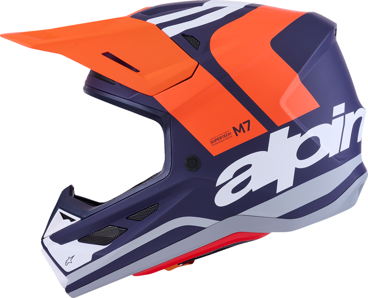 Alpinestars SM7 Helmet - Core Matte Orange/Blue - Large