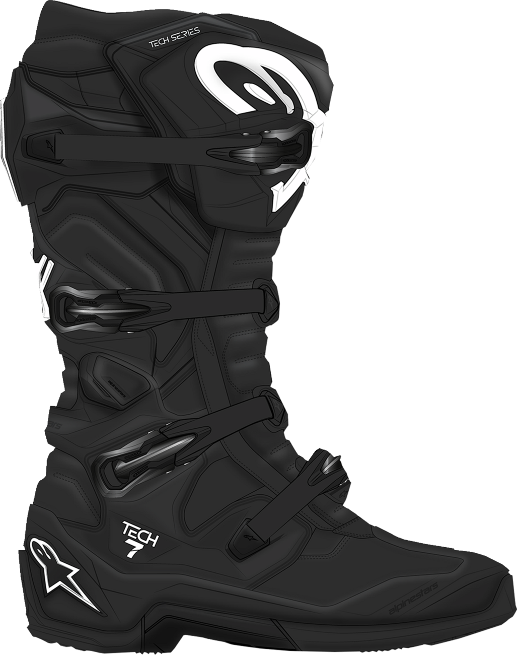 Alpinestars Tech 7 Off-Road Boots - Black, US 16 / EU 52 (Part #2012025-10-16)