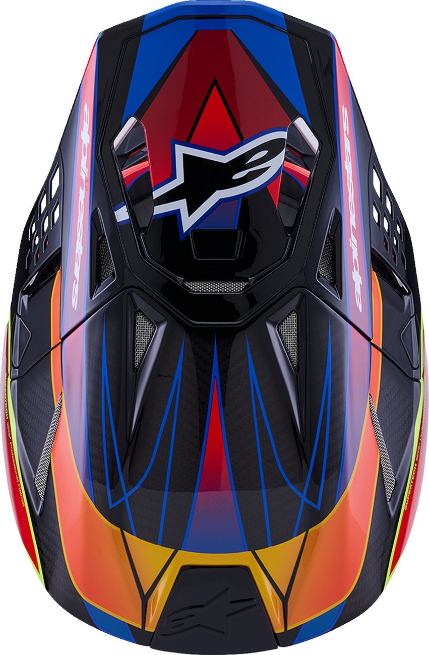 Alpinestars Supertech M10 Helmet with MIPS® - Era Gloss Blue/Red/Yellow Fluo, 2XL (Part Number 8301223-7356-XXL)