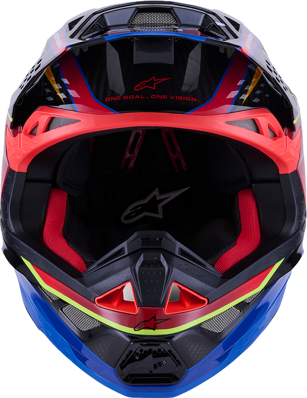 Alpinestars Supertech M10 Helmet with MIPS® - Era Gloss Blue/Red/Yellow Fluo, XL (Part No. 8301223-7356-XL)