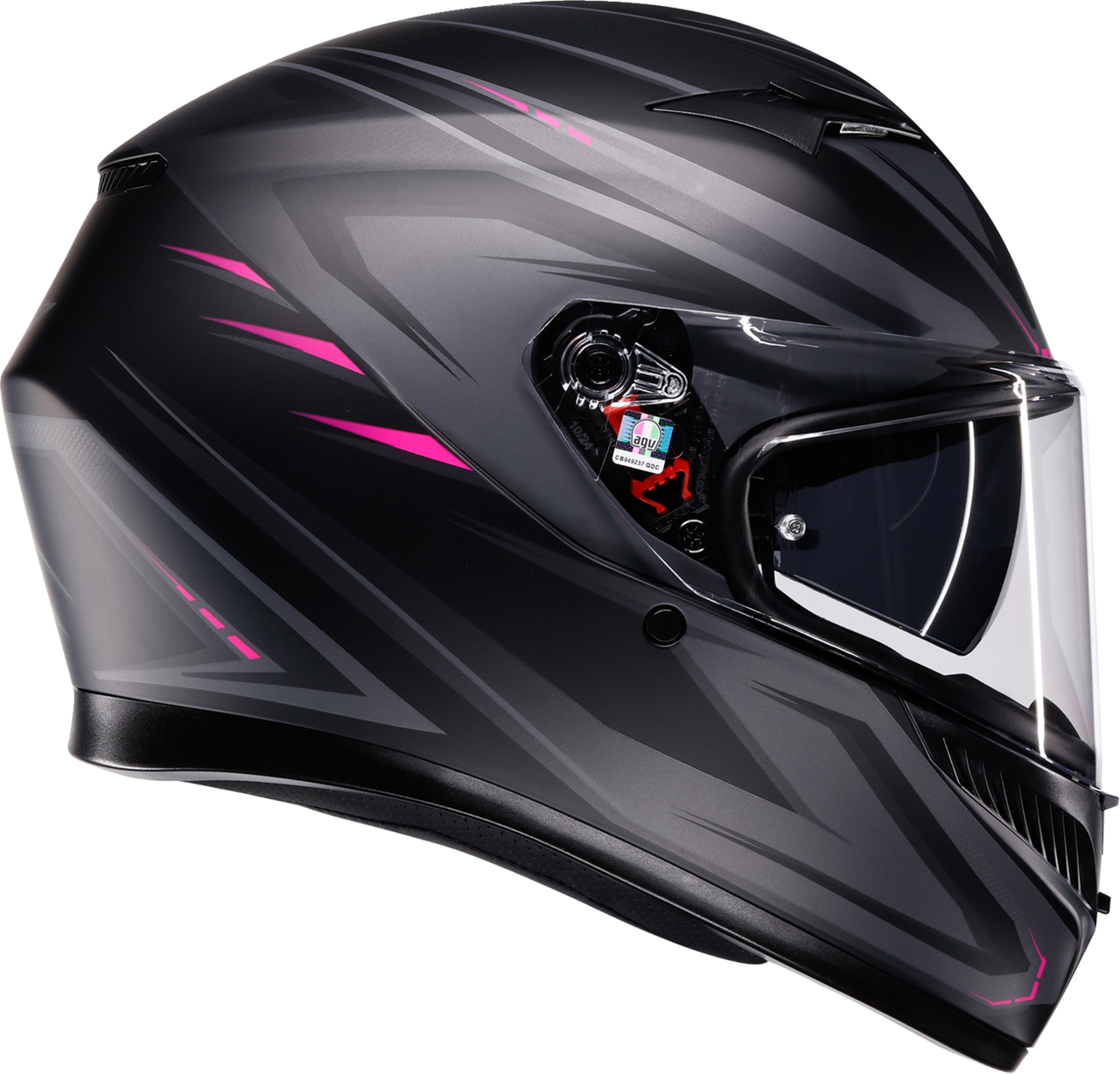 AGV K3 Helmet - Syth Matte Black/Pink Large (Part #2118381004-025-L)
