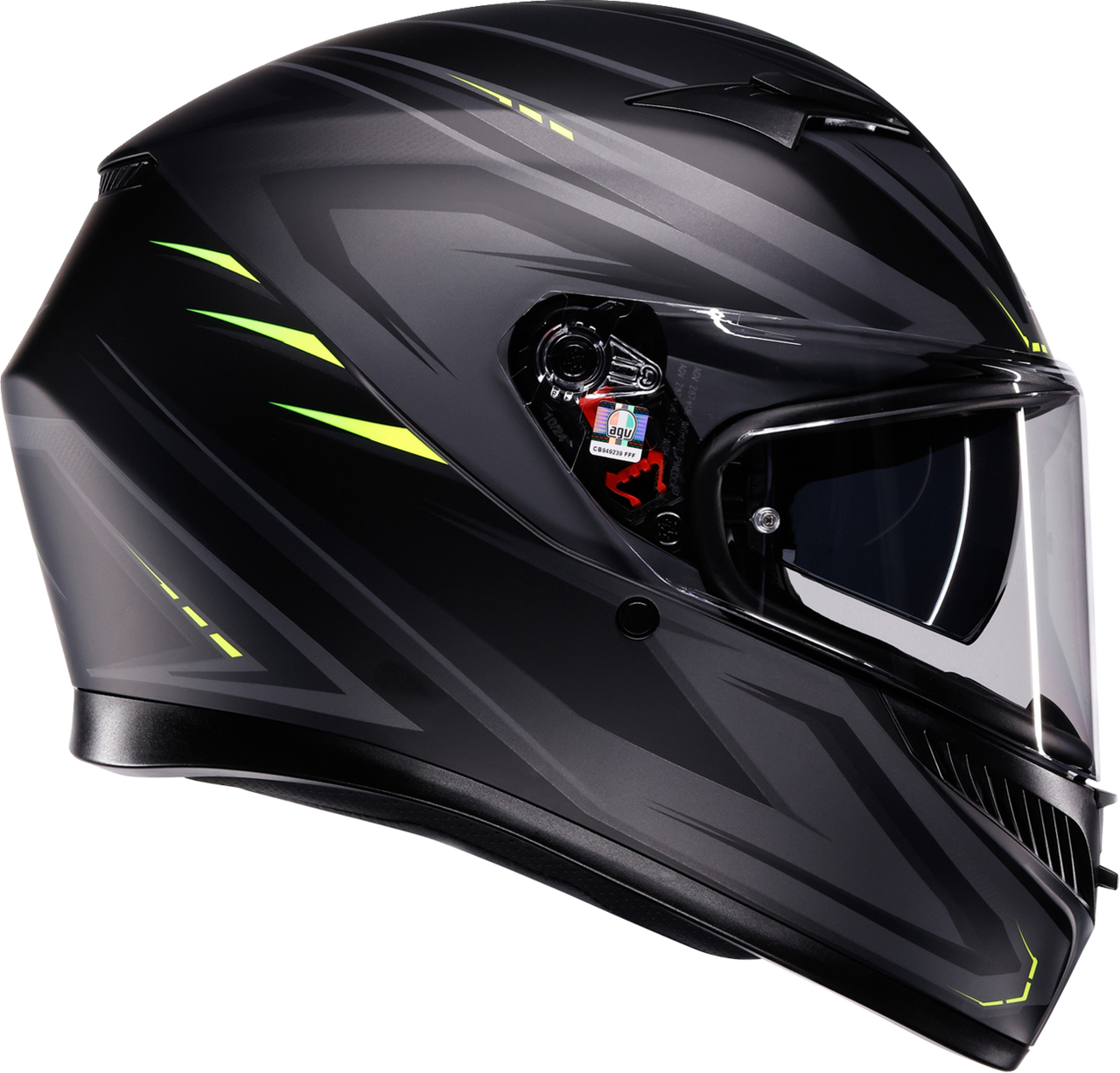 AGV K3 Helmet Syth Matte Black and Yellow Fluo 2XL with Pinlock® Lens and Advanced Ventilation