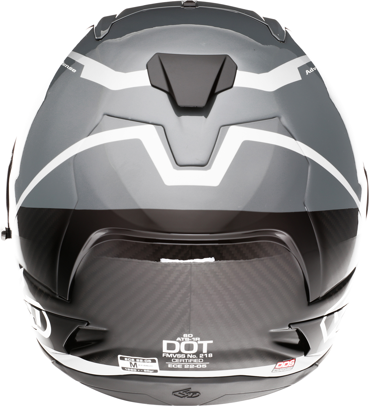 6D Helmets ATS-1R Alpha Helmet - Silver, XL - Advanced Impact Protection and Aerodynamic Design