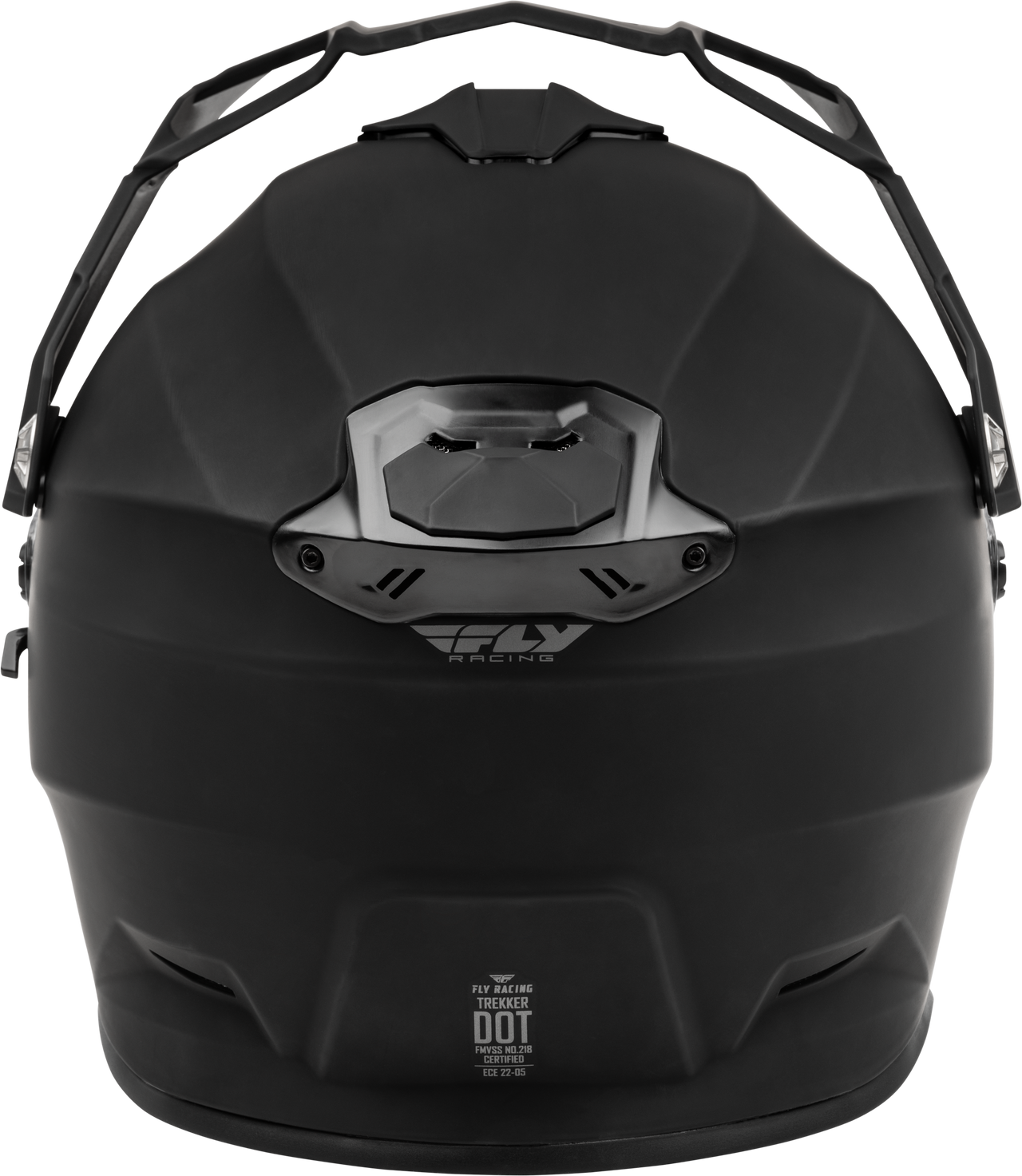 Fly Racing Trekker Solid Helmet Matte Black Medium with Dual Density EPS and Sunshade