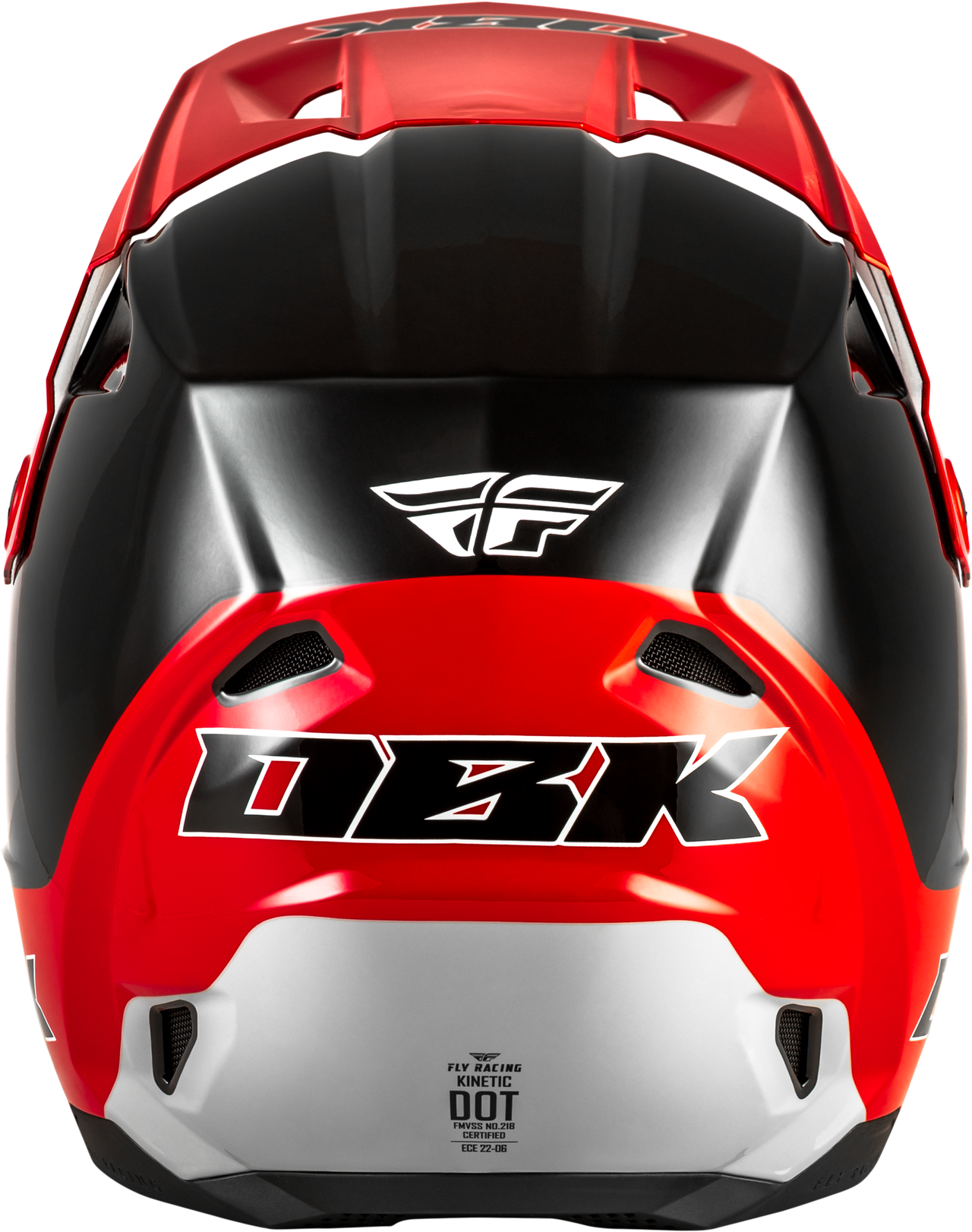 Fly Racing Kinetic DBK Helmet Black/Red/Grey Medium - DOT and ECE22.06 Approved Off-Road Motorcycle Helmet