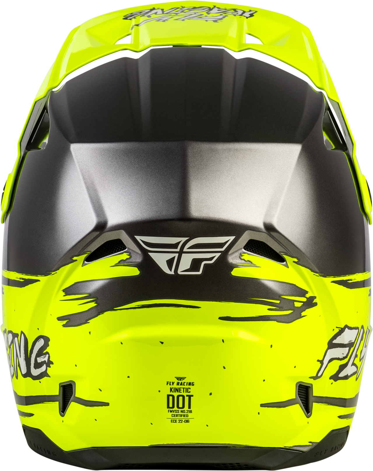 FLY Racing Youth Kinetic Surge Helmet Grey/Hi Vis Ys – Lightweight Off-Road Motorcycle Helmet with Advanced Ventilation and Safety Features