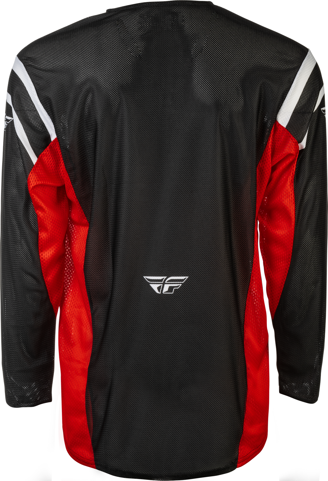 Fly Racing Kinetic Mesh Center Jersey Black/White/Red 2X - Lightweight Performance Motorcycle Jersey