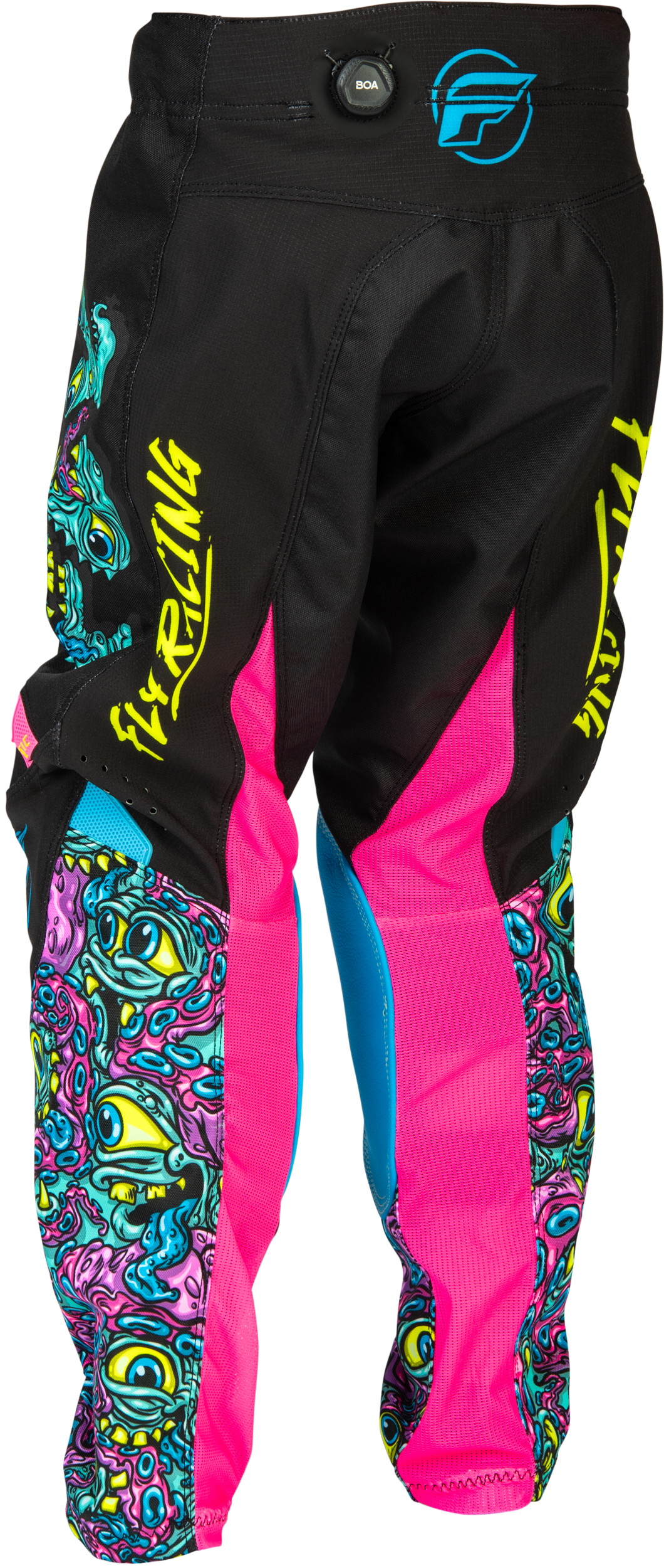Fly Racing Youth Kinetic Mutant Pants Black/Multi Size 18 – Durable, Comfortable, and Adjustable Off-Road Riding Gear