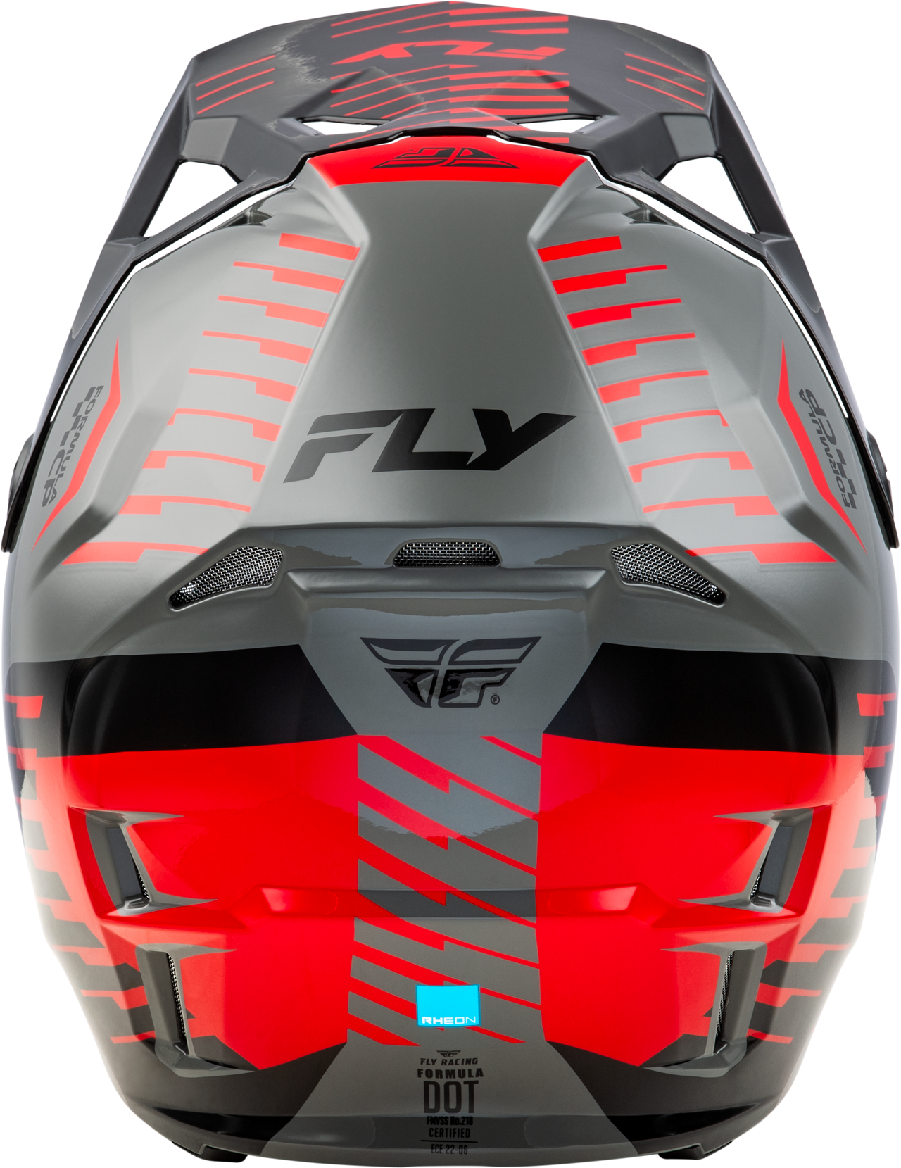 Fly Racing Formula CP Slice Helmet Grey/Red/Black Medium - Lightweight Impact-Resistant Motorcycle Helmet