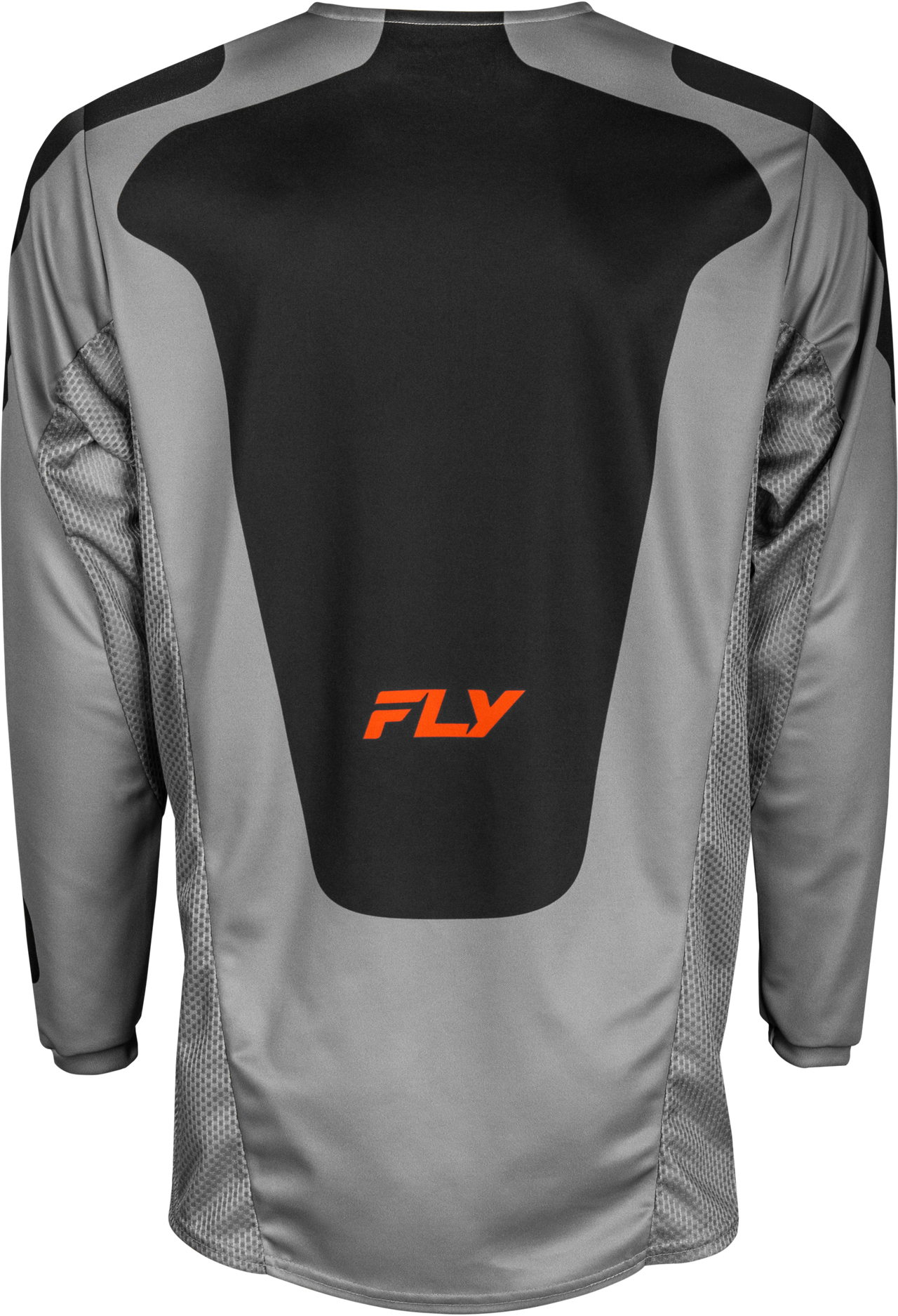 Fly Racing Kinetic Sym Jersey Grey/Orange/Black Small - Performance Motorcycle Jersey with Tagless Comfort-Stretch Collar