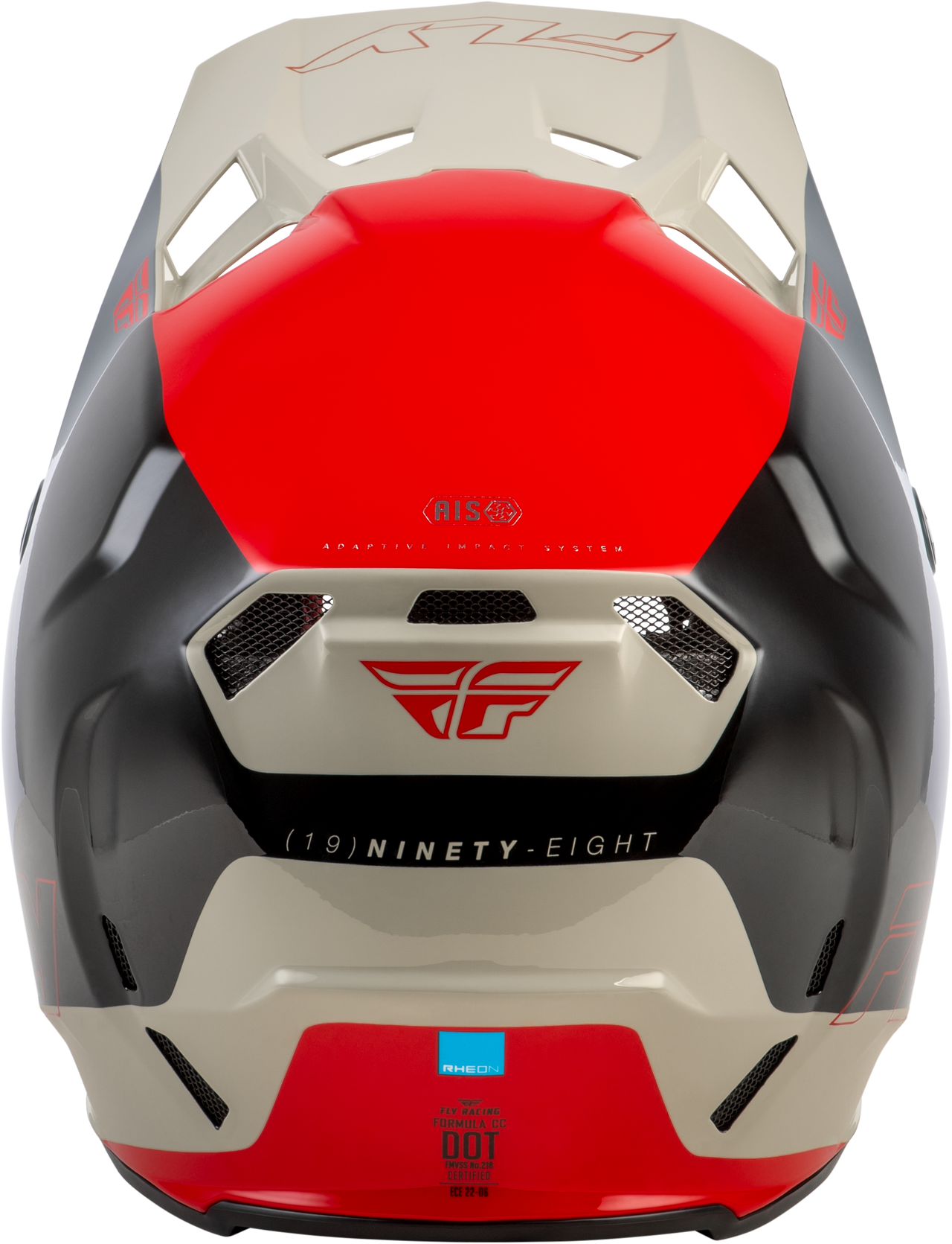 Fly Racing Formula CC Glide Helmet Black/Red/Grey Large – Lightweight Impact-Resistant Motorcycle Helmet