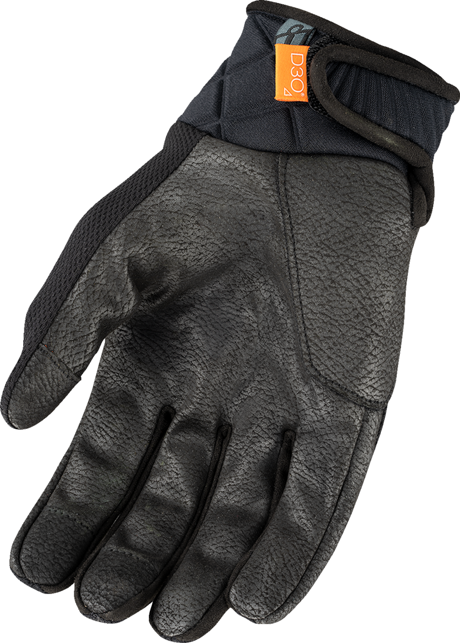 ICON Anthem3™ Gloves - Black, Size 2XL - Reinforced D3O® Knuckle Protection